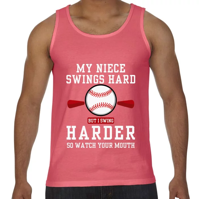 My Niece Swings Hard But I Swing Comfort Colors® Tank Top