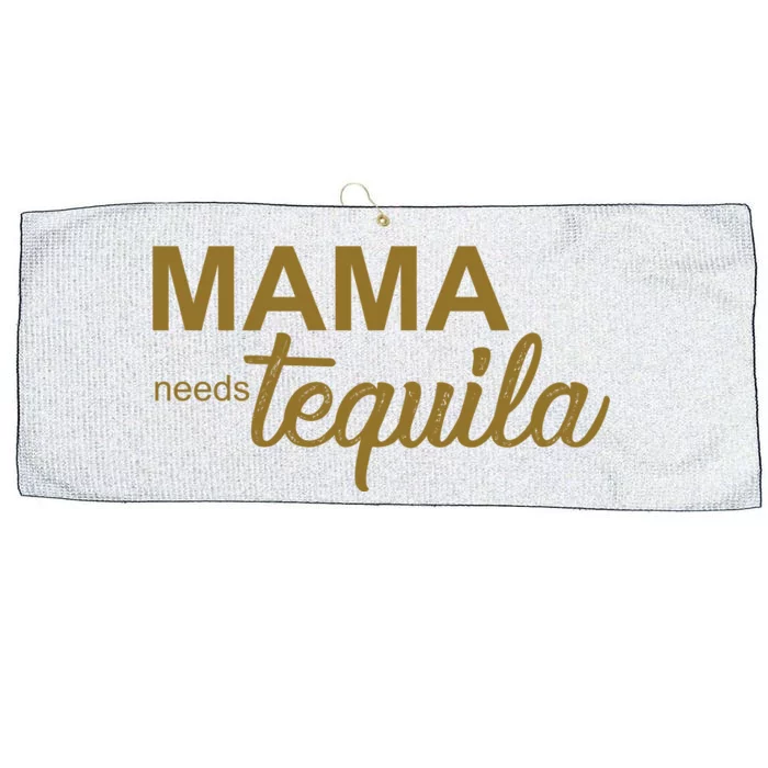 Mama Needs Tequila Funny Gift For Mom Large Microfiber Waffle Golf Towel