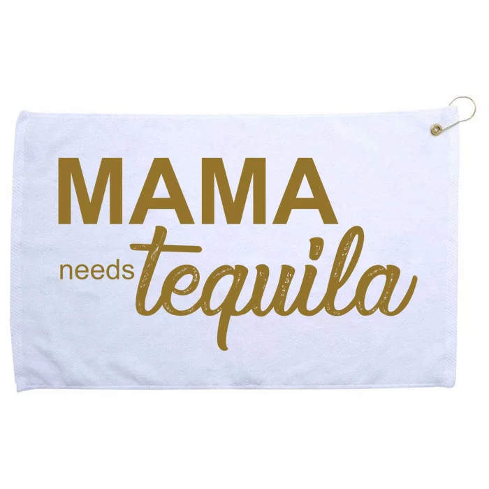 Mama Needs Tequila Funny Gift For Mom Grommeted Golf Towel