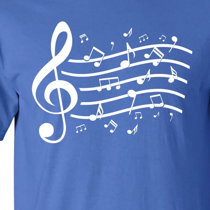 Music Notes Treble Clef Musician Gift Idea Music Meaningful Gift Tall T-Shirt