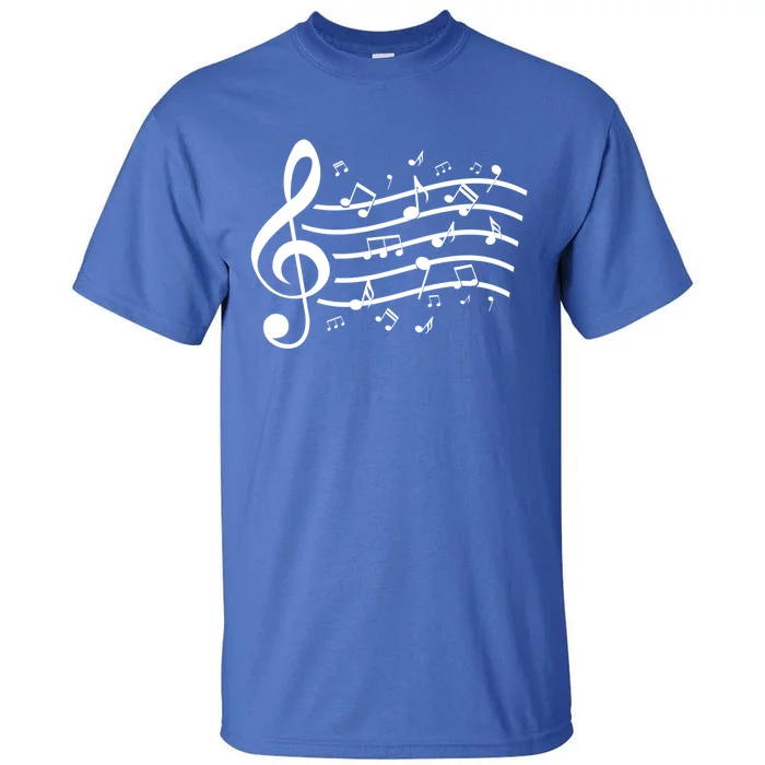 Music Notes Treble Clef Musician Gift Idea Music Meaningful Gift Tall T-Shirt