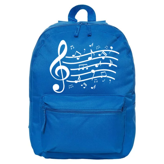 Music Notes Treble Clef Musician Gift Idea Music Meaningful Gift 16 in Basic Backpack