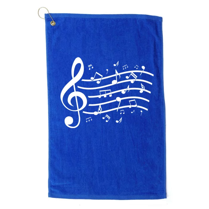 Music Notes Treble Clef Musician Gift Idea Music Meaningful Gift Platinum Collection Golf Towel