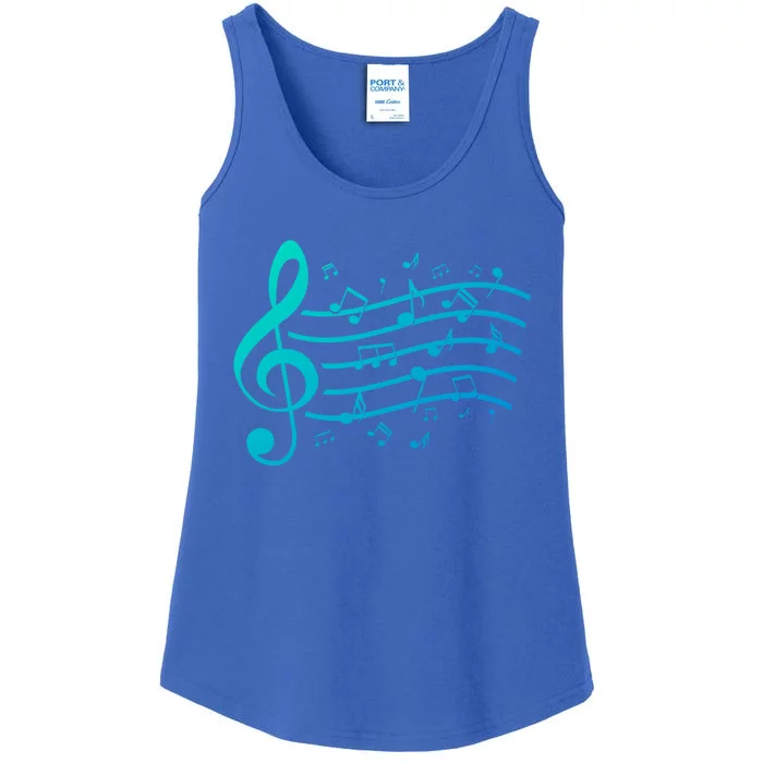 Music Notes Treble Clef Musician Gift Idea Music Meaningful Gift Ladies Essential Tank