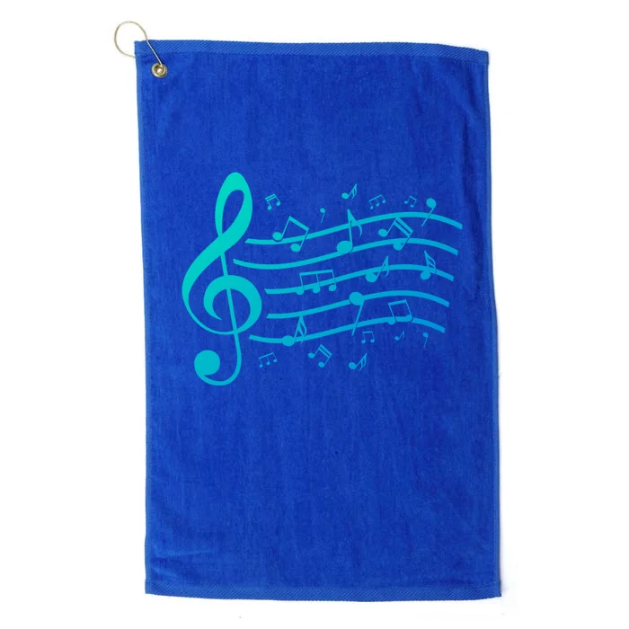 Music Notes Treble Clef Musician Gift Idea Music Meaningful Gift Platinum Collection Golf Towel