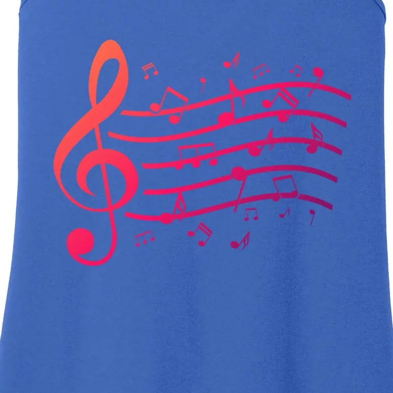 Music Notes Treble Clef Musician Gift Idea Music Meaningful Gift Ladies Essential Tank