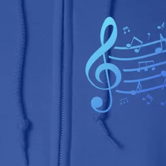 Music Notes Treble Clef Musician Gift Idea Music Meaningful Gift Full Zip Hoodie