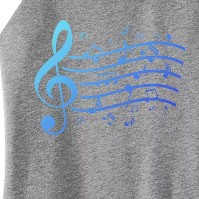 Music Notes Treble Clef Musician Gift Idea Music Meaningful Gift Women’s Perfect Tri Rocker Tank