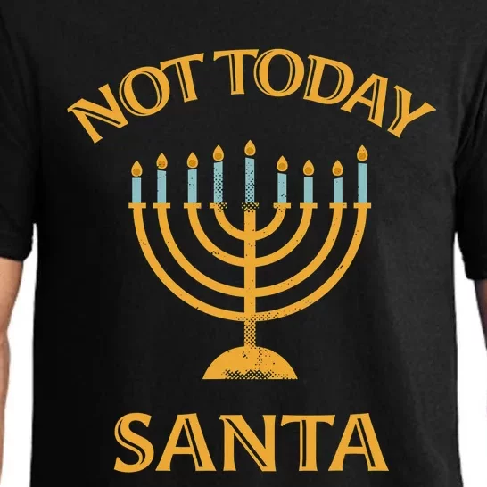 Menorah Not Today Santa Funny Hanukkah Pajamas Pajama Set