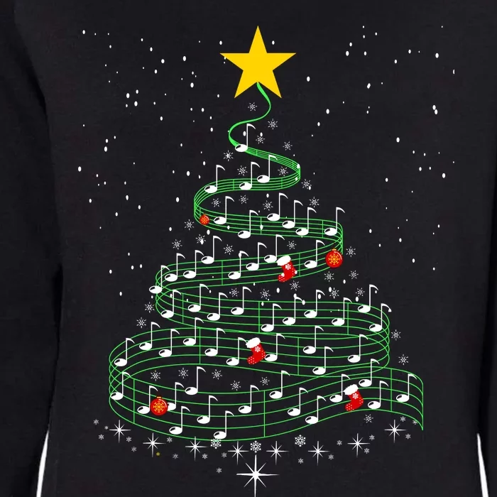 Music Note Tree Wish You A Merry Christmas Gifts Musical Womens California Wash Sweatshirt