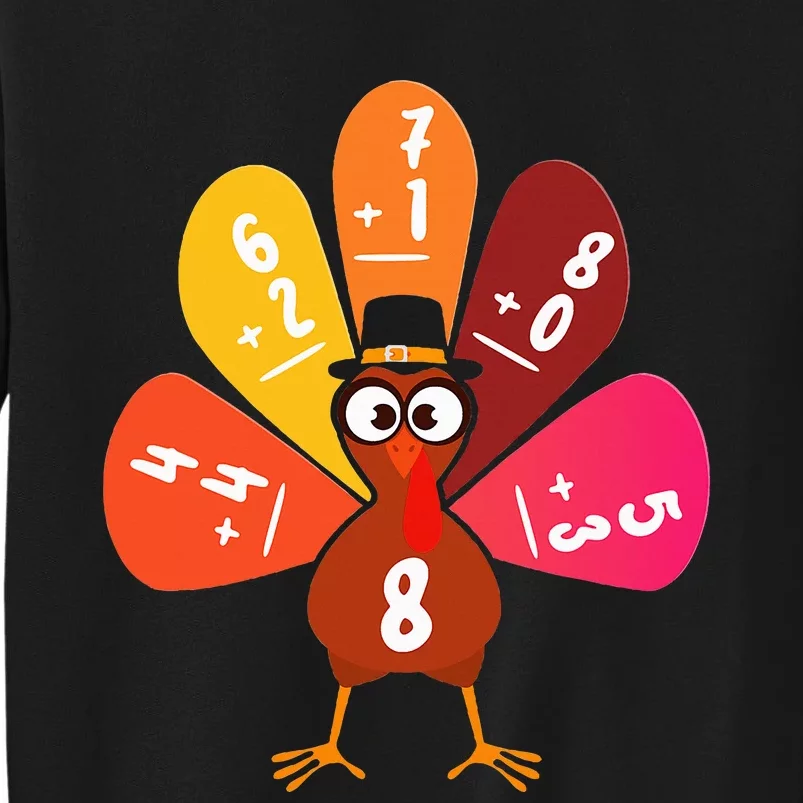 Math Number Turkey Count Answer Thanksgiving Teacher Tall Sweatshirt