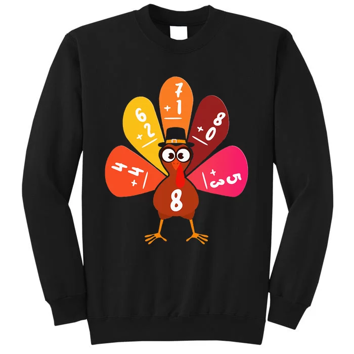 Math Number Turkey Count Answer Thanksgiving Teacher Tall Sweatshirt