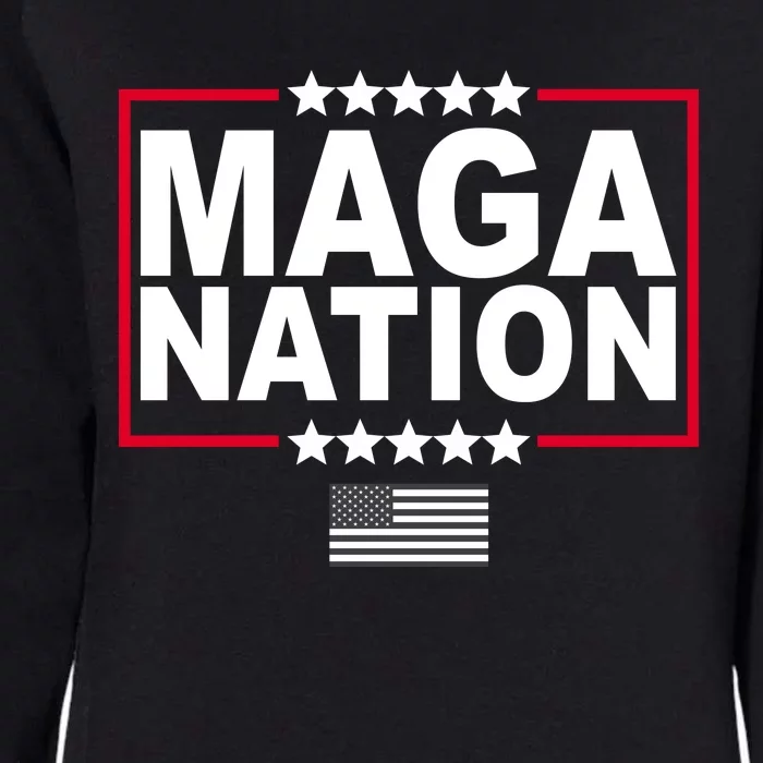 Maga Nation Usa Flag Womens California Wash Sweatshirt