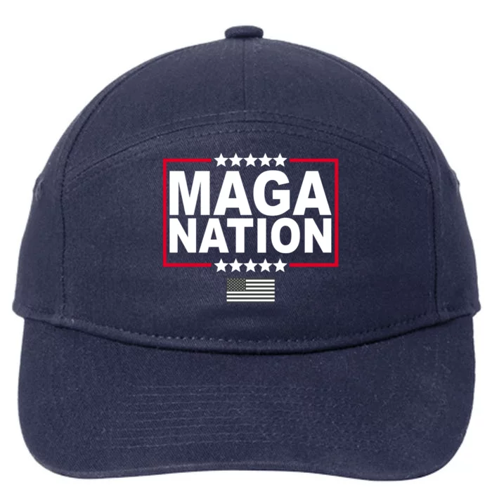 Maga Nation Usa Flag 7-Panel Snapback Hat