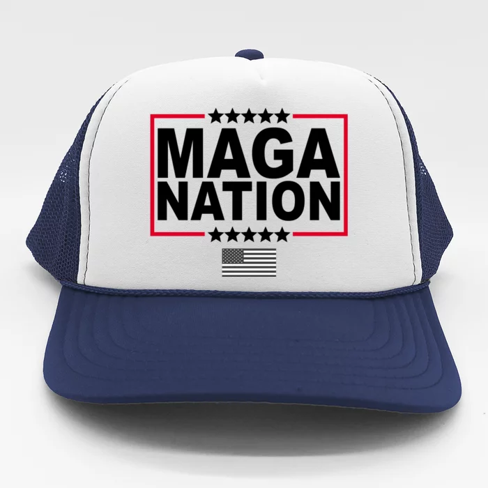 Maga Nation Usa Flag Trucker Hat