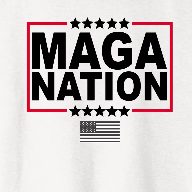 Maga Nation Usa Flag Women's Crop Top Tee