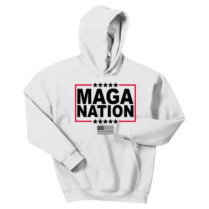 Maga Nation Usa Flag Kids Hoodie