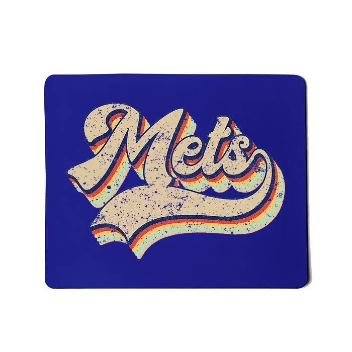 Mets Name Vintage Retro Baseball Mousepad