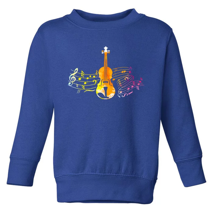 Music Notes Violin Gift Toddler Sweatshirt