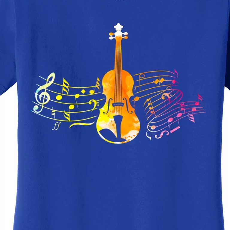 Music Notes Violin Gift Women's T-Shirt