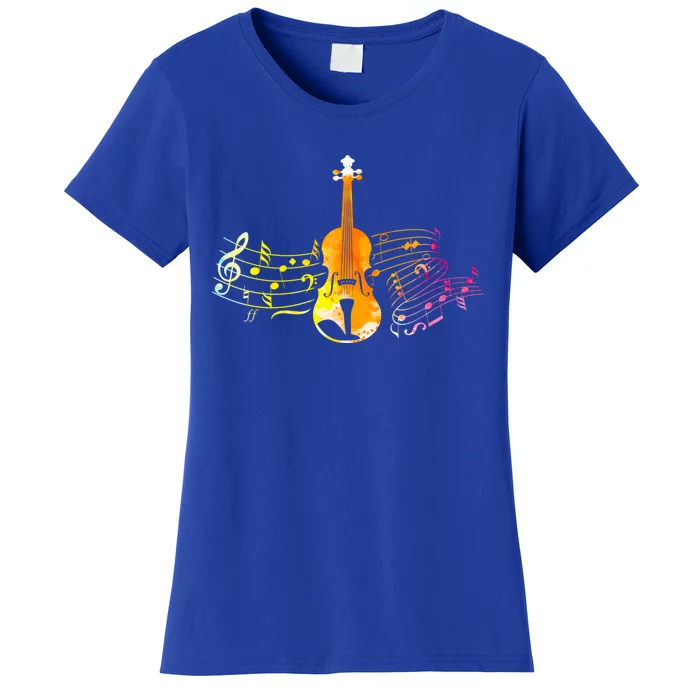 Music Notes Violin Gift Women's T-Shirt