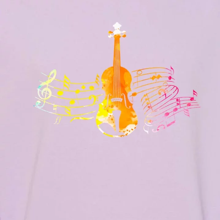 Music Notes Violin Gift Garment-Dyed Sweatshirt