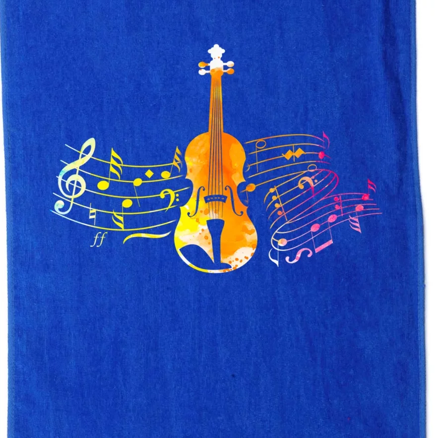 Music Notes Violin Gift Platinum Collection Golf Towel