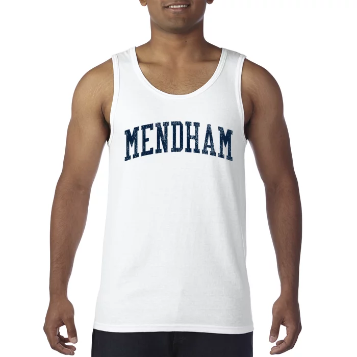 Mendham Nj Vintage Athletic Sports Tank Top