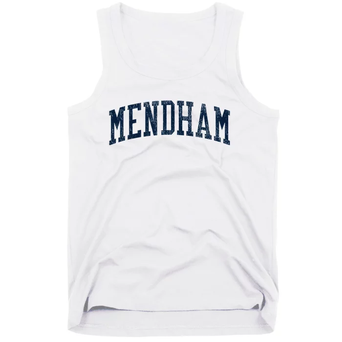 Mendham Nj Vintage Athletic Sports Tank Top