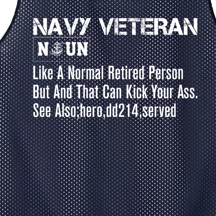 Memorial Nav'y Veteran Noun Mesh Reversible Basketball Jersey Tank