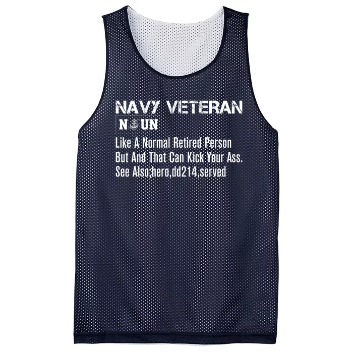 Memorial Nav'y Veteran Noun Mesh Reversible Basketball Jersey Tank