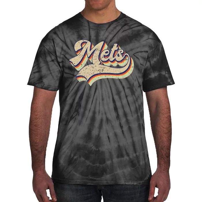 Mets Name Vintage Retro Baseball Lovers Baseball Tie-Dye T-Shirt