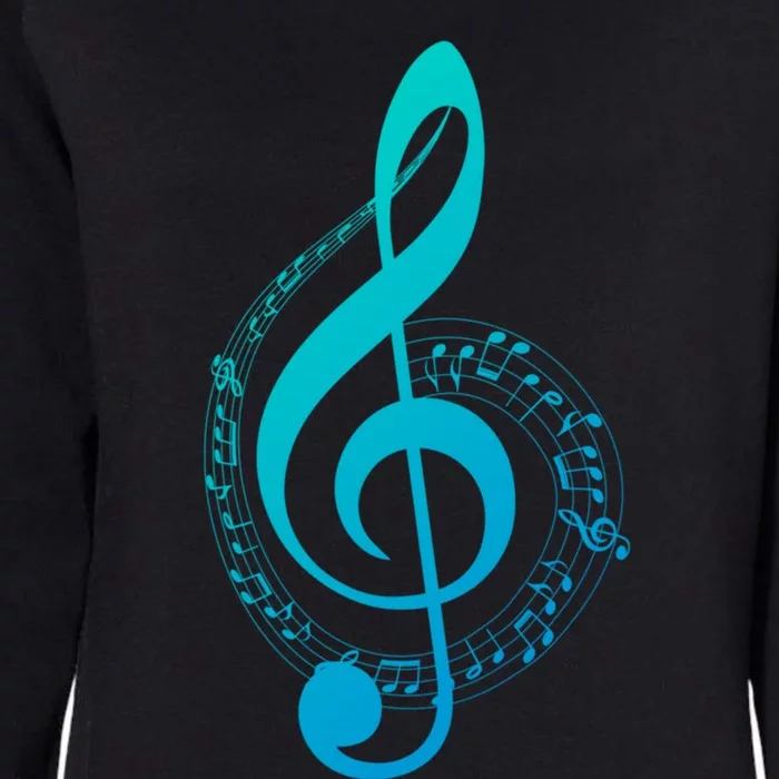 Music Note White Treble Clef Musical Symbol For Musician Gift Womens California Wash Sweatshirt