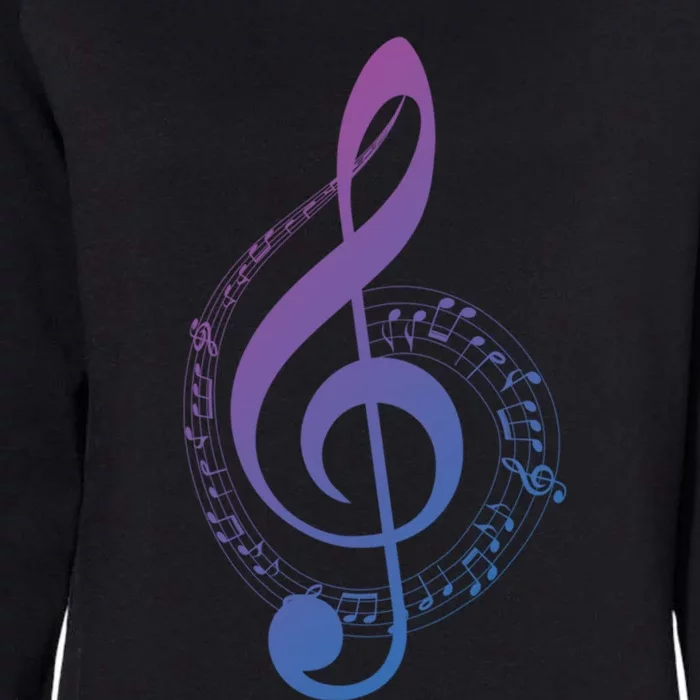 Music Note White Treble Clef Musical Symbol For Musician Gift Womens California Wash Sweatshirt