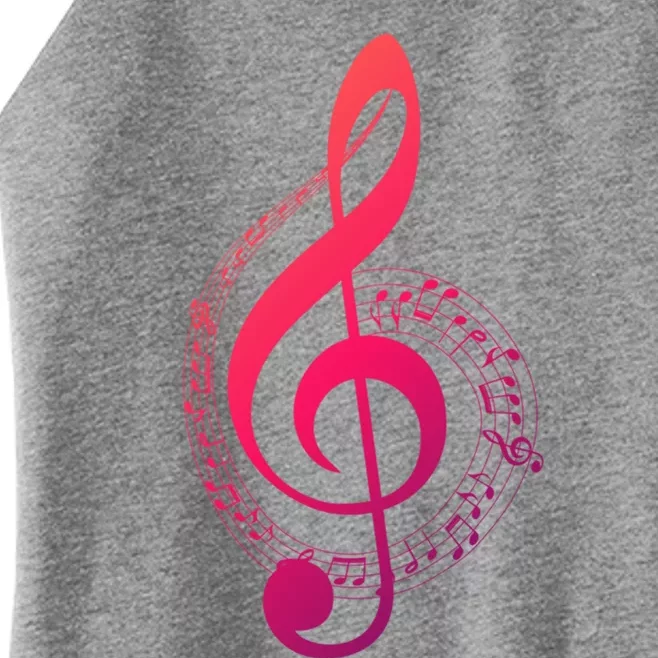 Music Note White Treble Clef Musical Symbol For Musician Gift Women’s Perfect Tri Rocker Tank