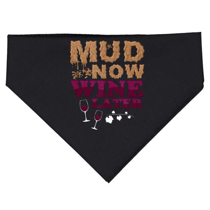 Mud Now Wine Later Obstacle Run Group Outfit USA-Made Doggie Bandana