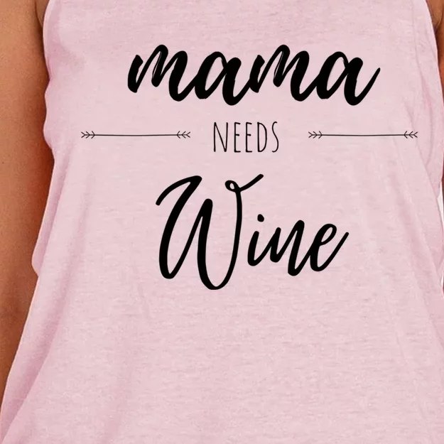 Mama Needs Wine Gift Women's Knotted Racerback Tank