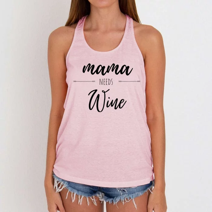 Mama Needs Wine Gift Women's Knotted Racerback Tank