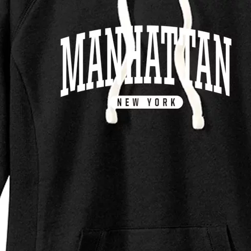 Manhattan New York Souvenirs College Style Manhattan New York Souvenir Women's Fleece Hoodie