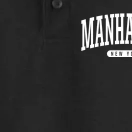 Manhattan New York Souvenirs College Style Manhattan New York Souvenir Dry Zone Grid Performance Polo