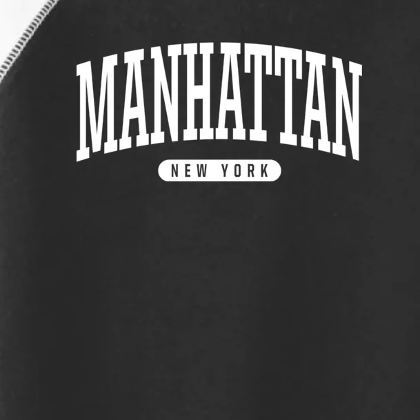 Manhattan New York Souvenirs College Style Manhattan New York Souvenir Toddler Fine Jersey T-Shirt