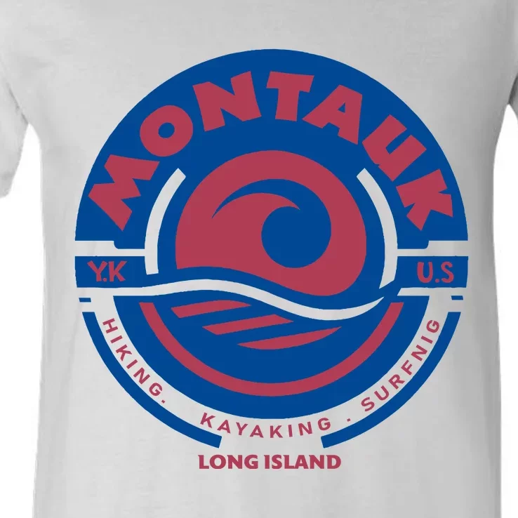 Montauk New York V-Neck T-Shirt