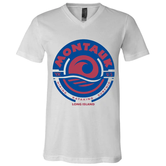 Montauk New York V-Neck T-Shirt