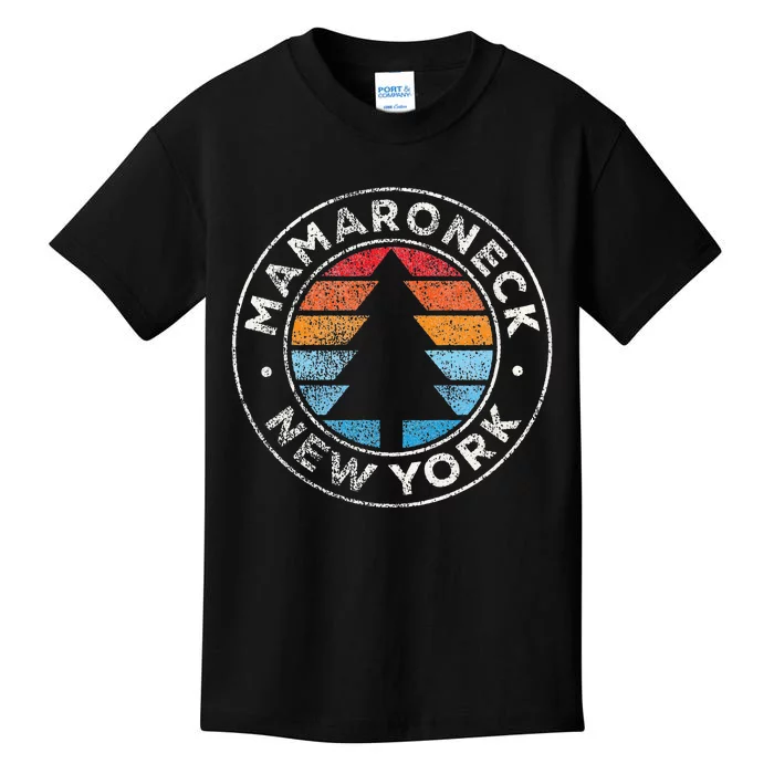 Mamaroneck New York Ny Vintage Graphic Retro 70s Kids T-Shirt