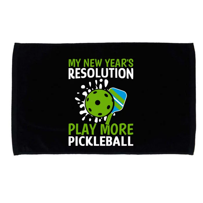 My New Year's Play More Pickleball Gift For Pickleball Lovers Microfiber Hand Towel