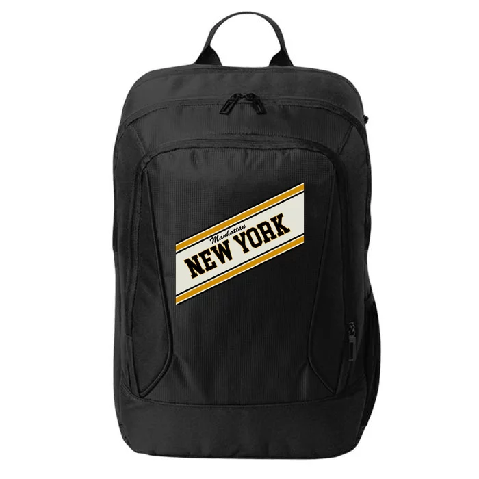 Manhattan New York Varsity Logo City Backpack