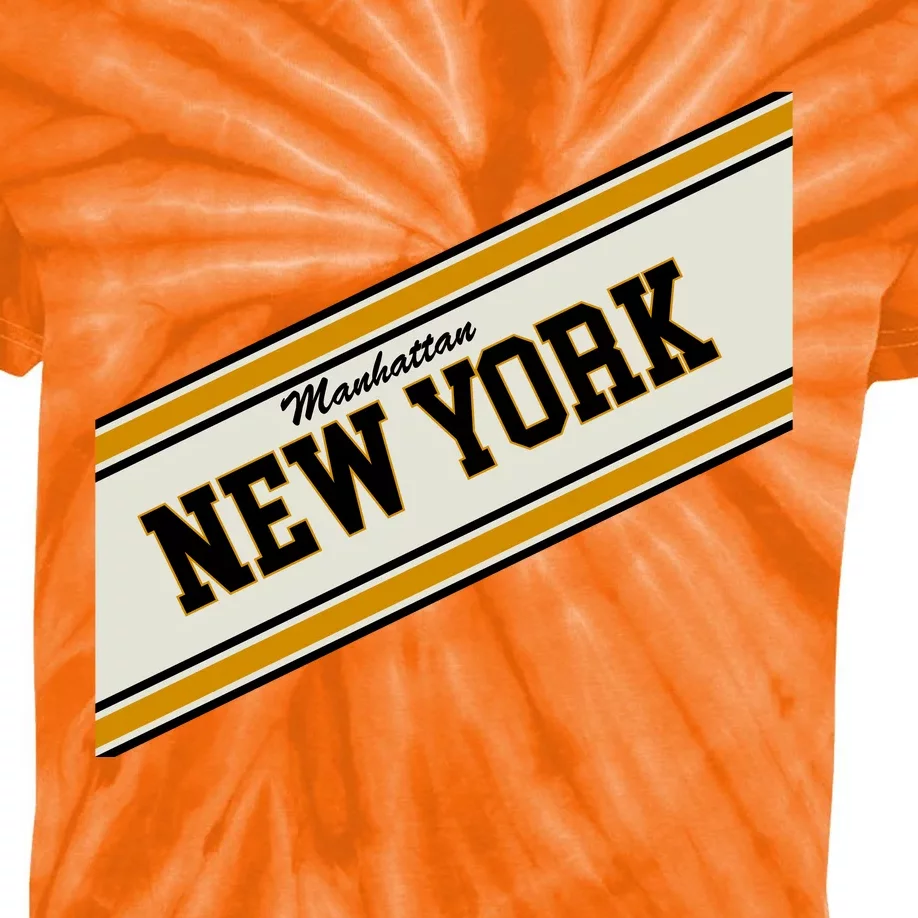 Manhattan New York Varsity Logo Kids Tie-Dye T-Shirt