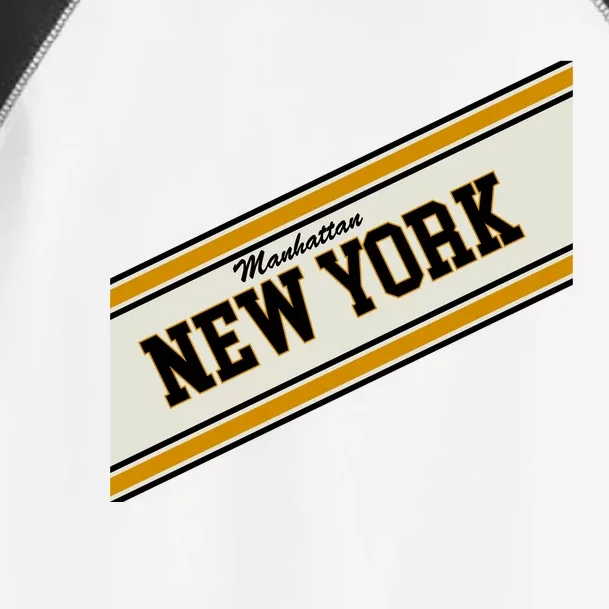 Manhattan New York Varsity Logo Toddler Fine Jersey T-Shirt