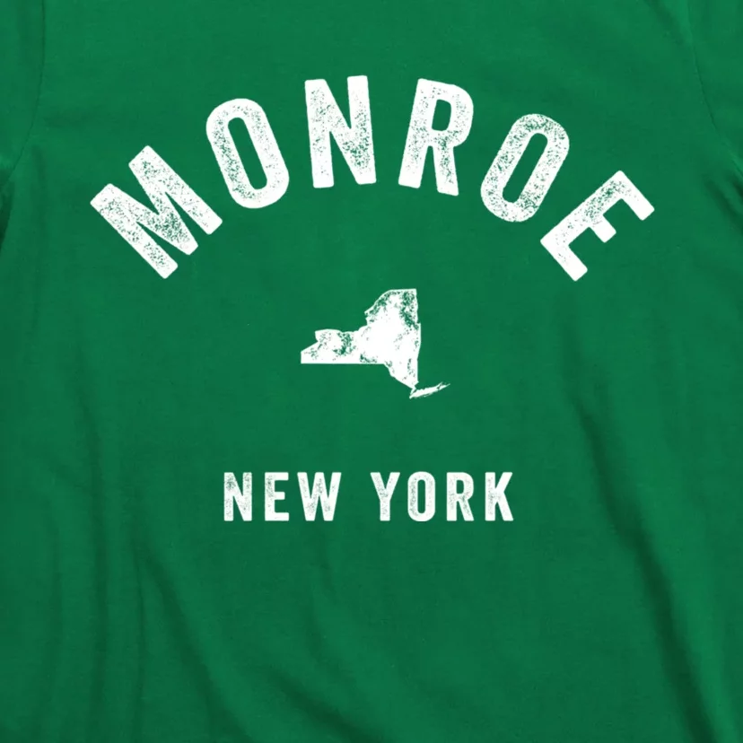 Monroe New York Ny Vintage 70s Athletic Sports Design T-Shirt