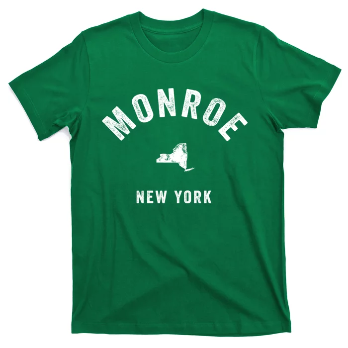 Monroe New York Ny Vintage 70s Athletic Sports Design T-Shirt